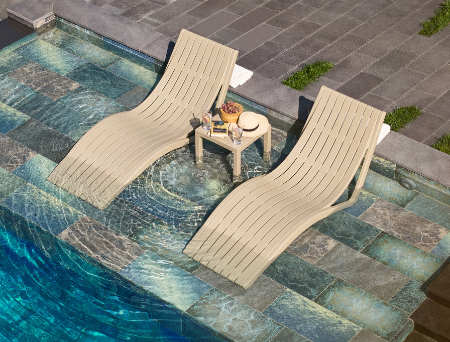 Slim Sunlounger + Ocean Side Table