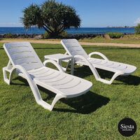 Havana Sunlounger + Ocean Side Table 3 pce