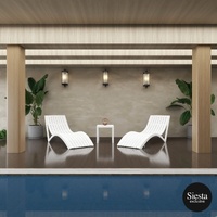 Slim Sunlounger + Ocean Side Table 3 pce